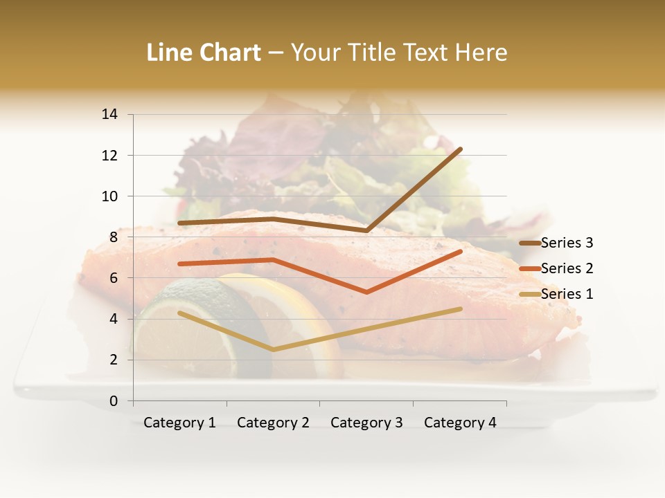 A Plate Of Salmon With A Side Of Salad PowerPoint Template