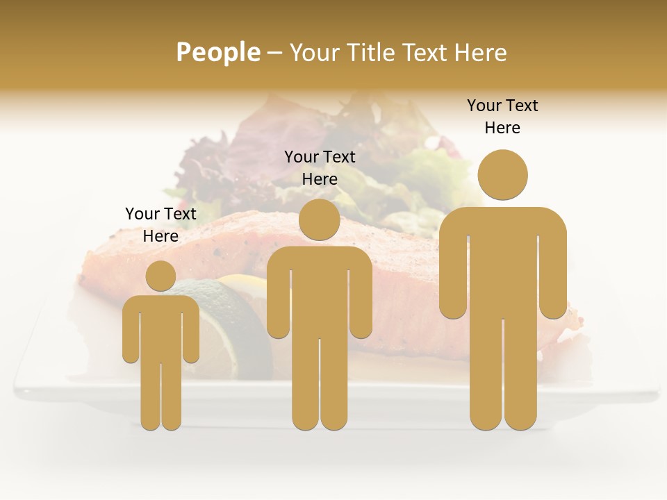 A Plate Of Salmon With A Side Of Salad PowerPoint Template