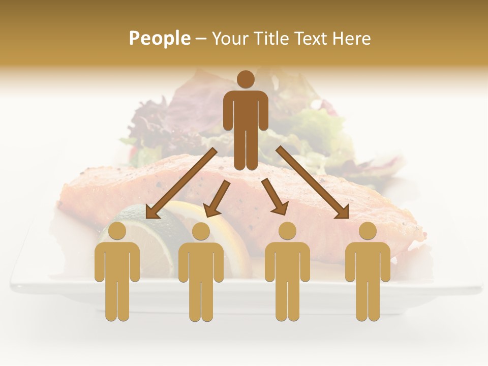 A Plate Of Salmon With A Side Of Salad PowerPoint Template