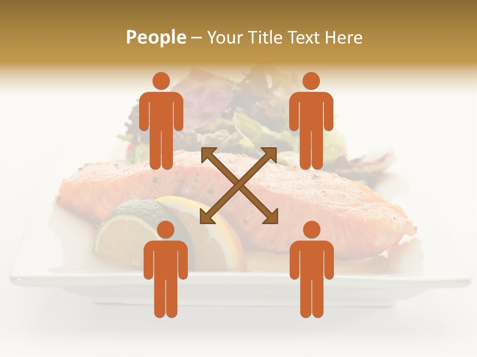 A Plate Of Salmon With A Side Of Salad PowerPoint Template