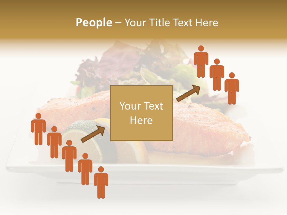 A Plate Of Salmon With A Side Of Salad PowerPoint Template