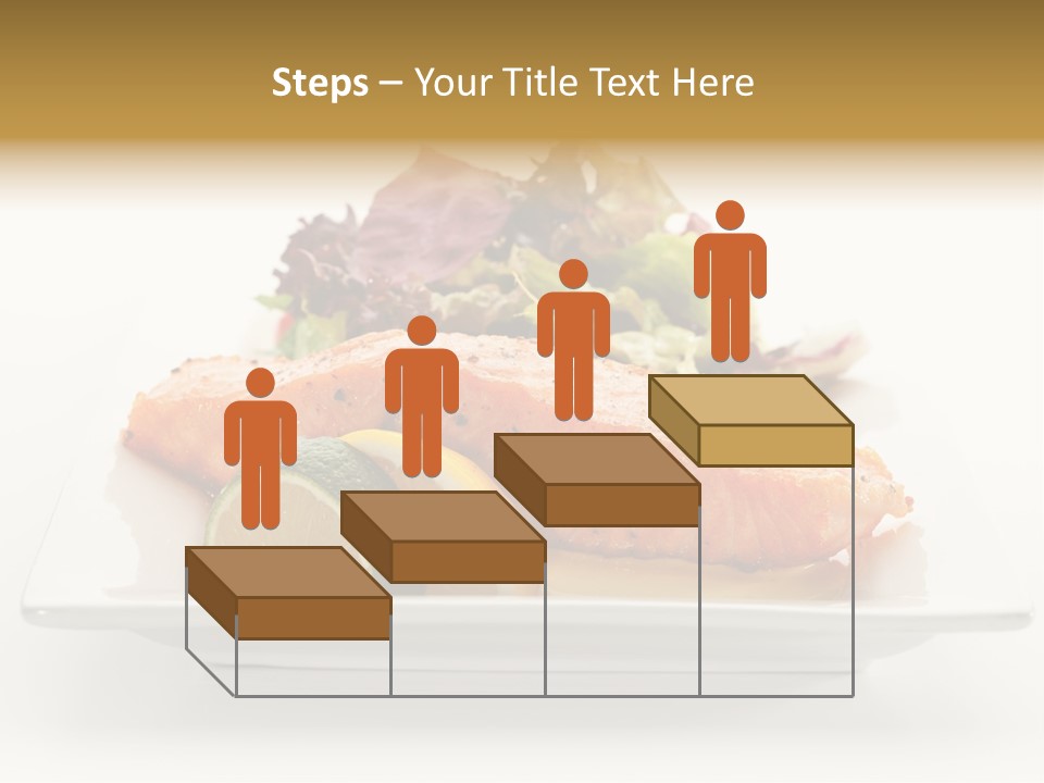 A Plate Of Salmon With A Side Of Salad PowerPoint Template