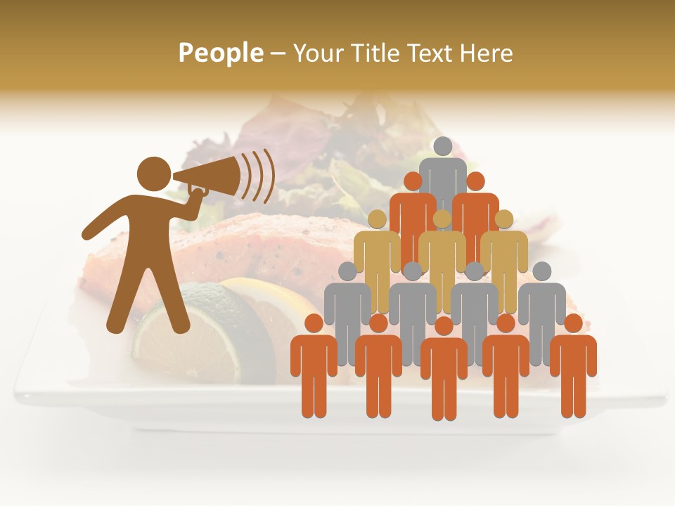 A Plate Of Salmon With A Side Of Salad PowerPoint Template
