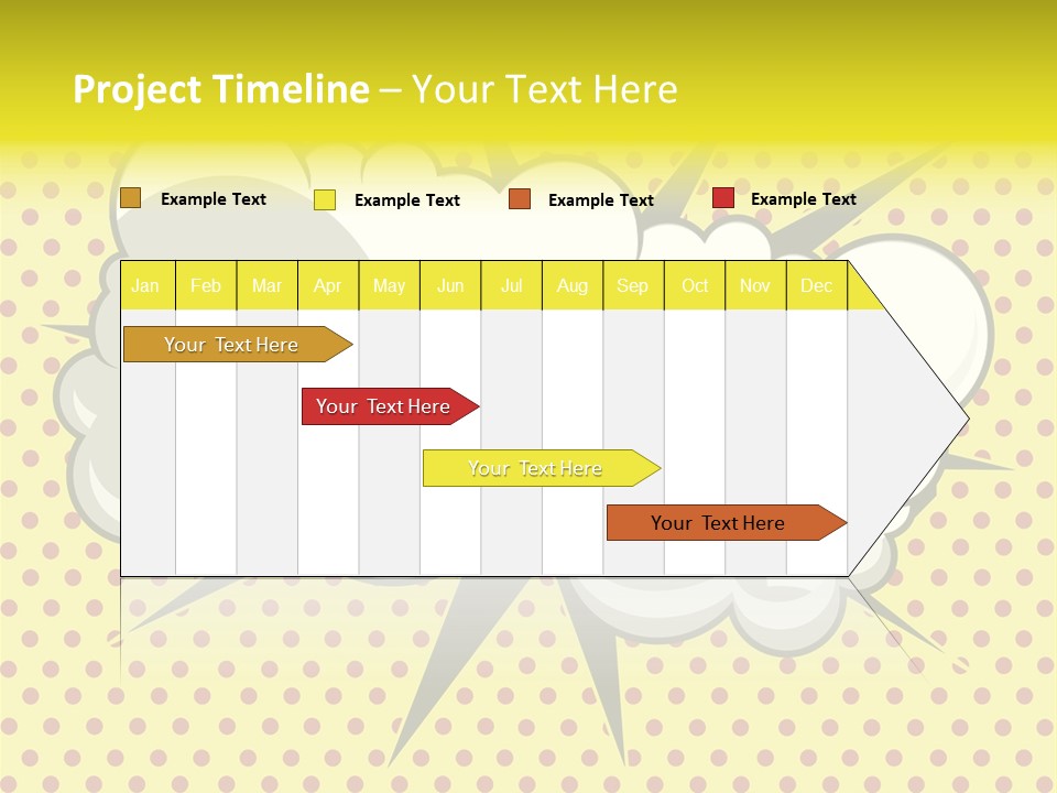 A Speech Bubble On A Yellow Background With Dots PowerPoint Template