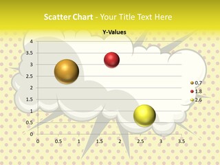 A Speech Bubble On A Yellow Background With Dots PowerPoint Template