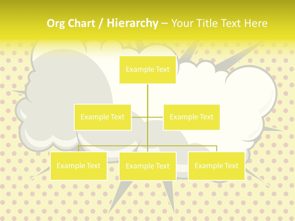 A Speech Bubble On A Yellow Background With Dots PowerPoint Template