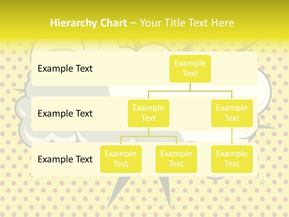 A Speech Bubble On A Yellow Background With Dots PowerPoint Template