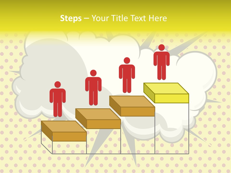 A Speech Bubble On A Yellow Background With Dots PowerPoint Template