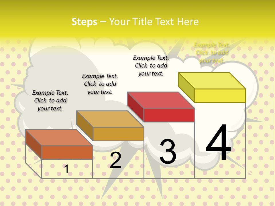 A Speech Bubble On A Yellow Background With Dots PowerPoint Template