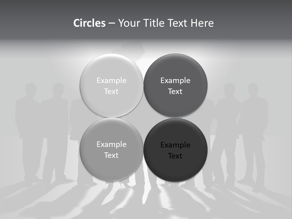 A Group Of People Standing In Front Of A Globe PowerPoint Template