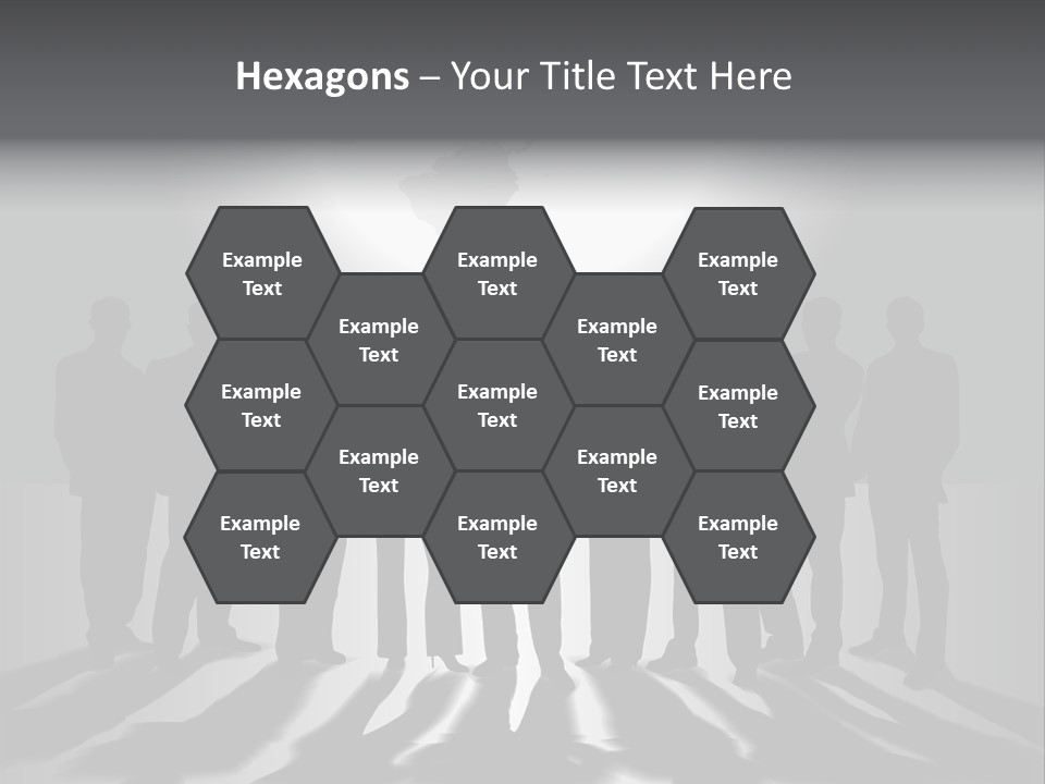A Group Of People Standing In Front Of A Globe PowerPoint Template