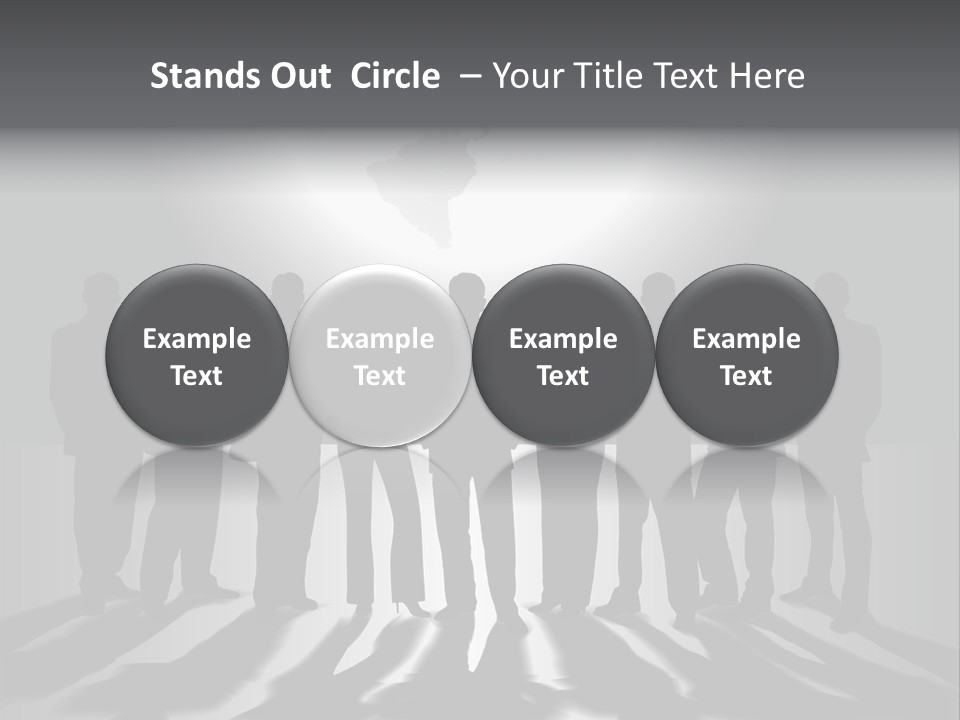A Group Of People Standing In Front Of A Globe PowerPoint Template