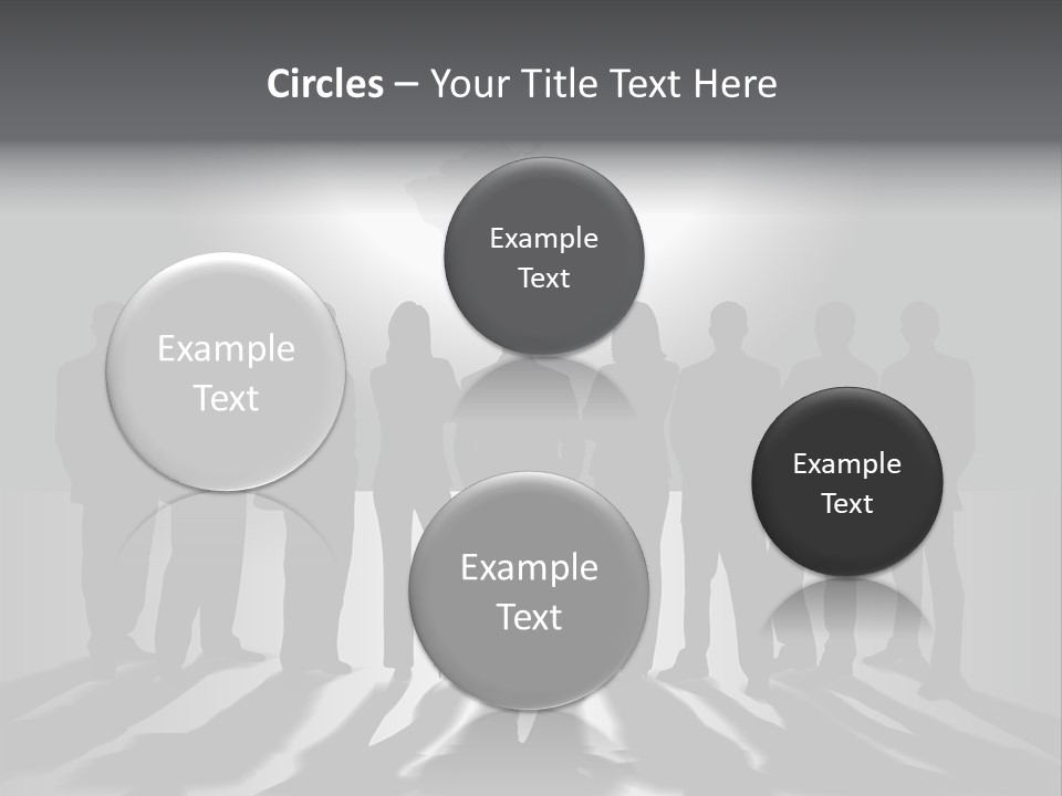 A Group Of People Standing In Front Of A Globe PowerPoint Template