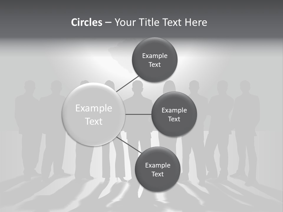 A Group Of People Standing In Front Of A Globe PowerPoint Template