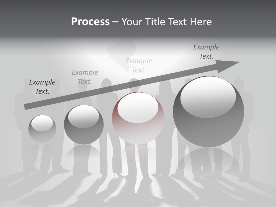 A Group Of People Standing In Front Of A Globe PowerPoint Template