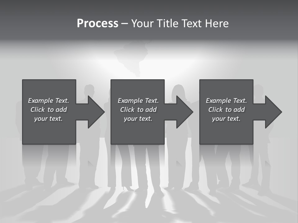 A Group Of People Standing In Front Of A Globe PowerPoint Template
