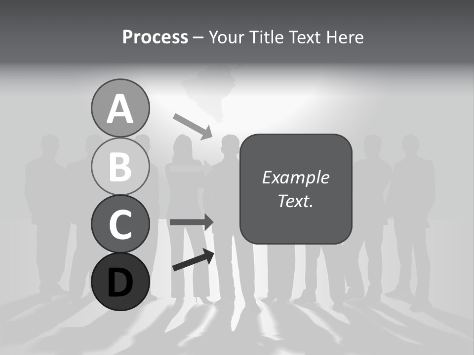 A Group Of People Standing In Front Of A Globe PowerPoint Template