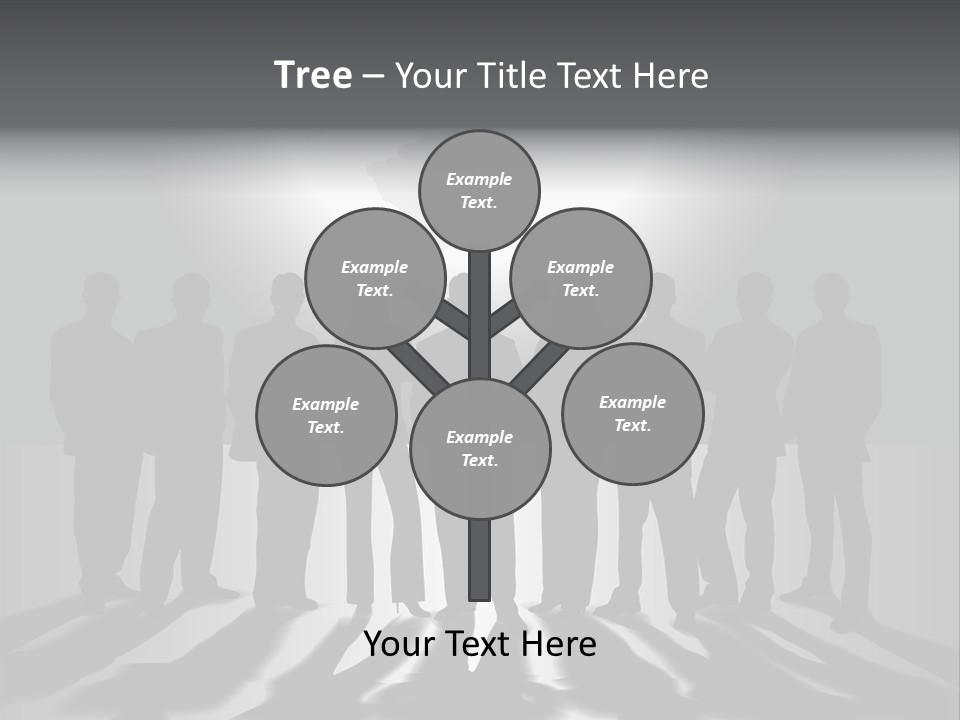 A Group Of People Standing In Front Of A Globe PowerPoint Template
