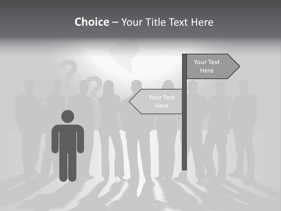 A Group Of People Standing In Front Of A Globe PowerPoint Template
