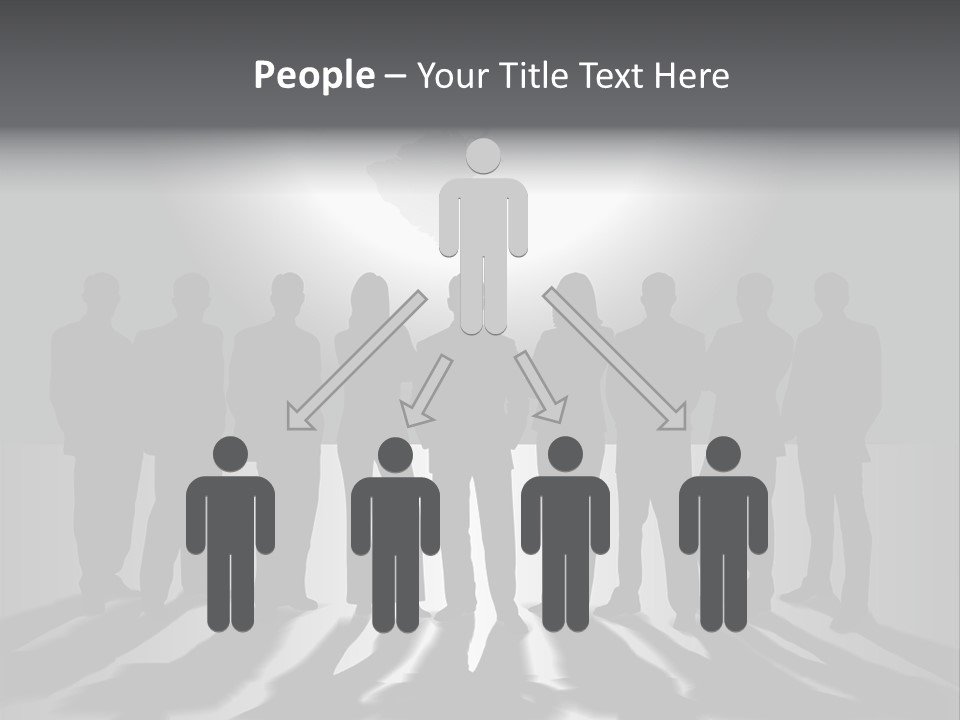 A Group Of People Standing In Front Of A Globe PowerPoint Template