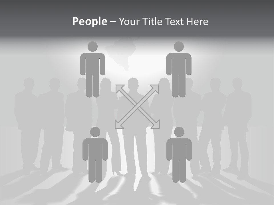A Group Of People Standing In Front Of A Globe PowerPoint Template