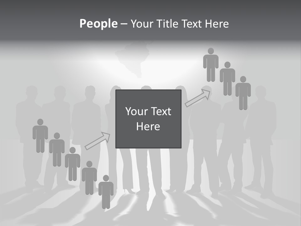 A Group Of People Standing In Front Of A Globe PowerPoint Template