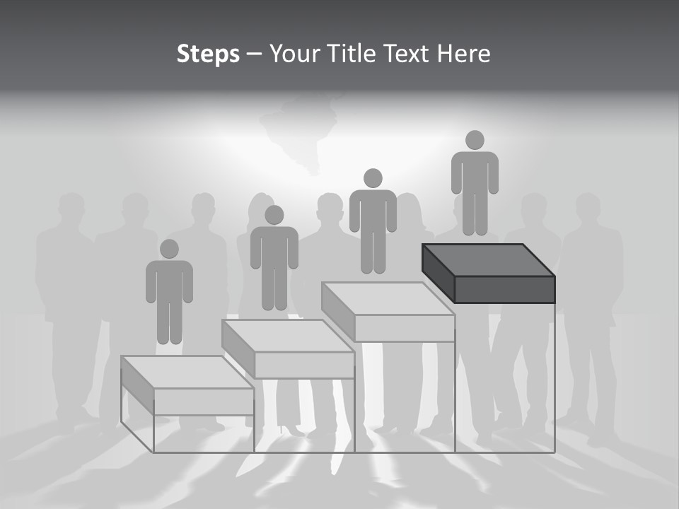 A Group Of People Standing In Front Of A Globe PowerPoint Template