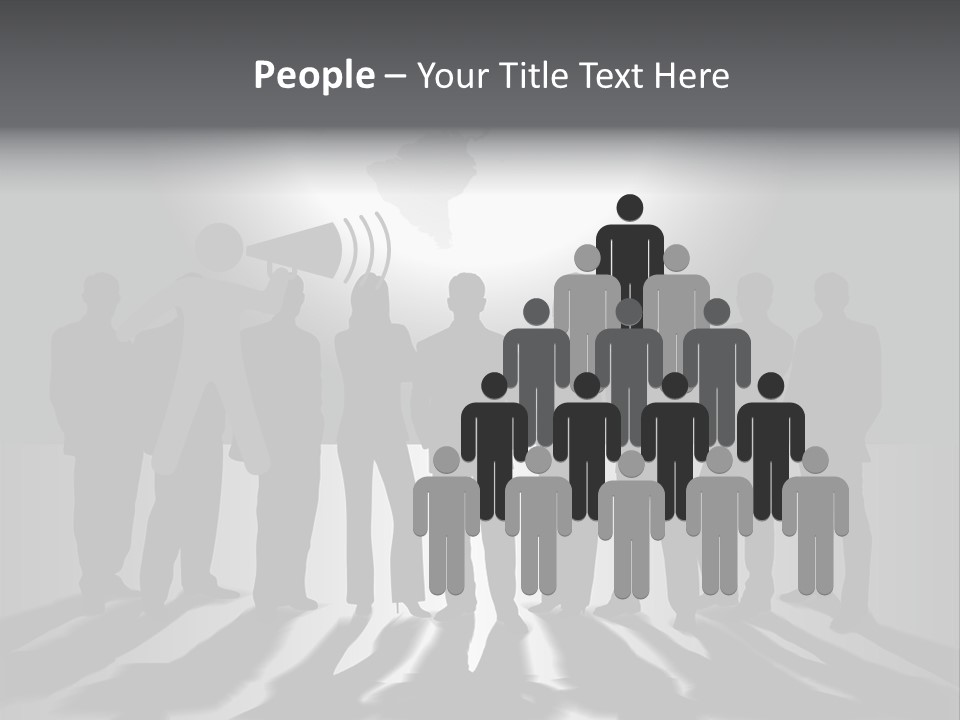 A Group Of People Standing In Front Of A Globe PowerPoint Template