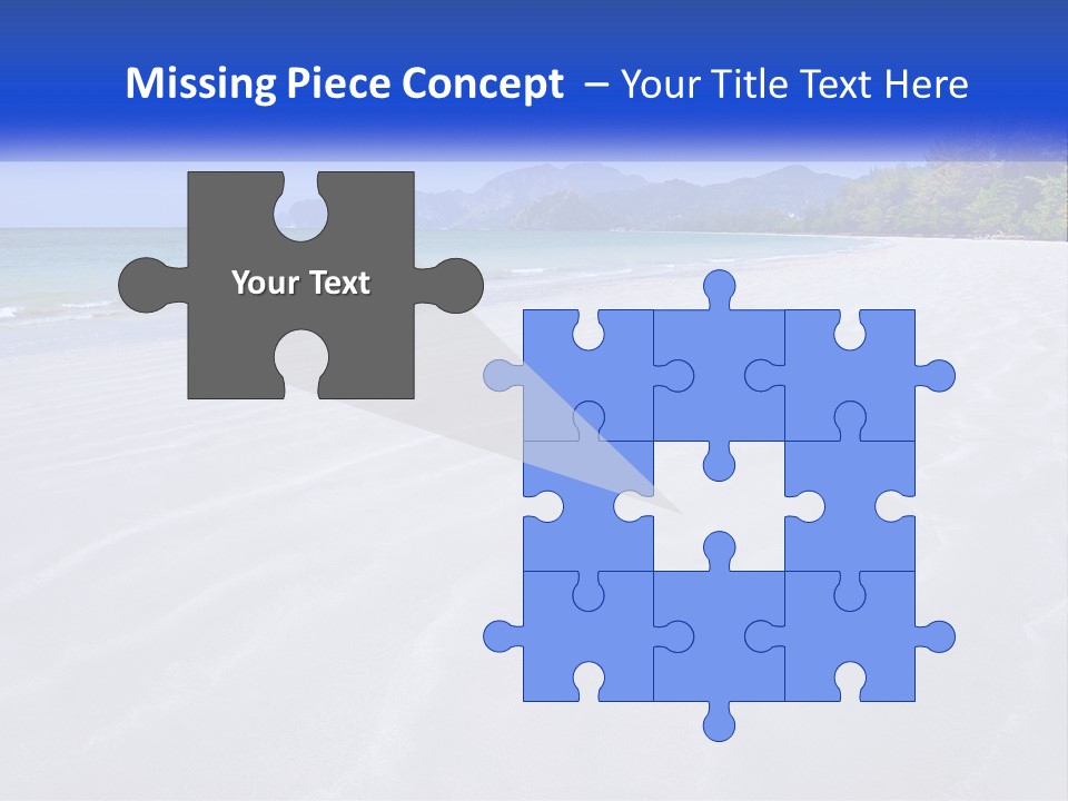 A Sandy Beach With Mountains In The Background PowerPoint Template