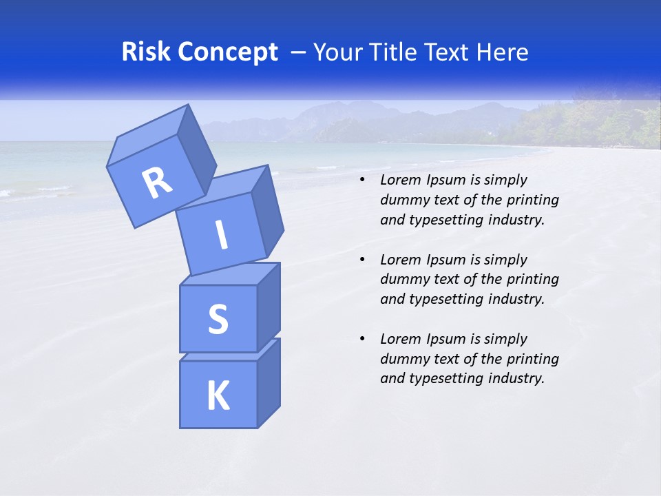 A Sandy Beach With Mountains In The Background PowerPoint Template