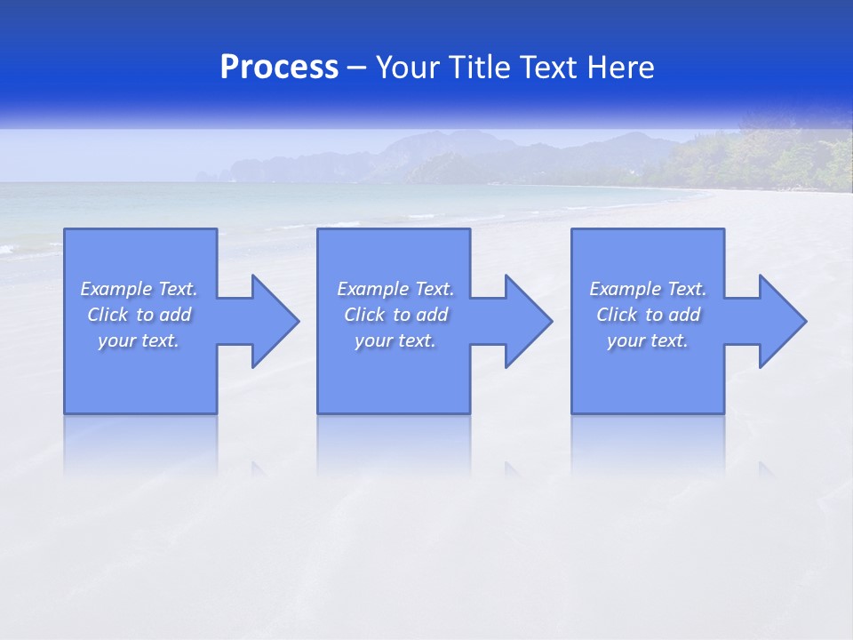 A Sandy Beach With Mountains In The Background PowerPoint Template