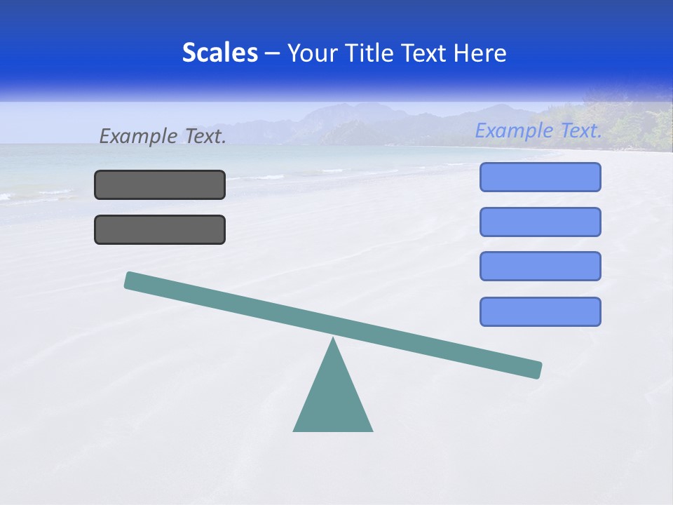 A Sandy Beach With Mountains In The Background PowerPoint Template