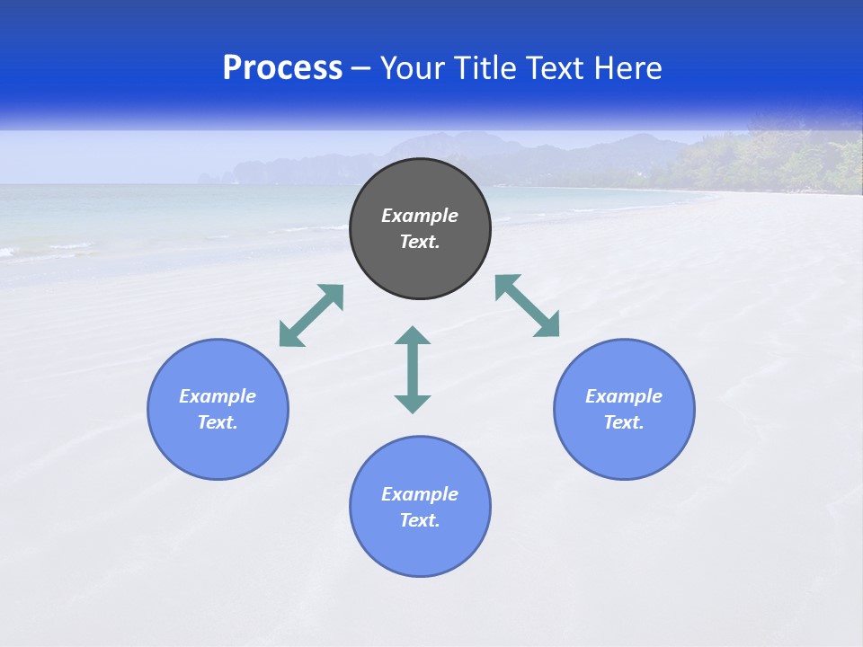 A Sandy Beach With Mountains In The Background PowerPoint Template