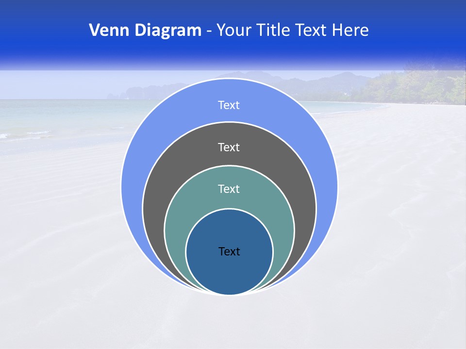 A Sandy Beach With Mountains In The Background PowerPoint Template
