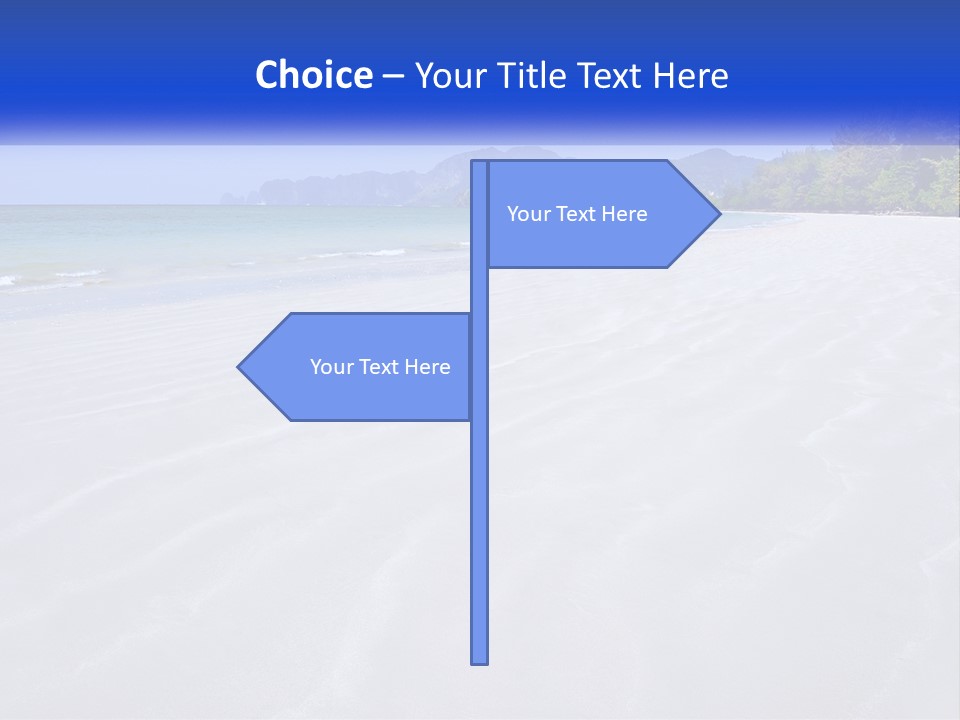 A Sandy Beach With Mountains In The Background PowerPoint Template