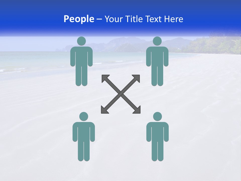 A Sandy Beach With Mountains In The Background PowerPoint Template