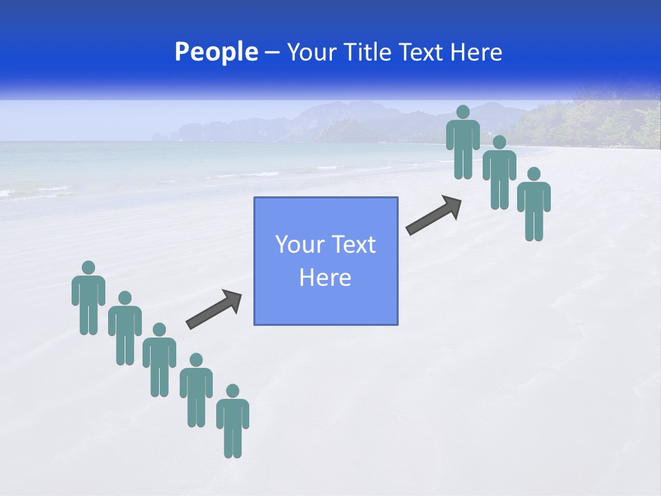 A Sandy Beach With Mountains In The Background PowerPoint Template