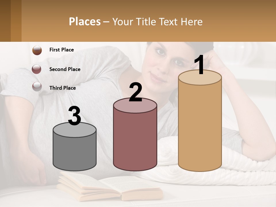 A Woman Laying On A Couch With A White Blanket PowerPoint Template