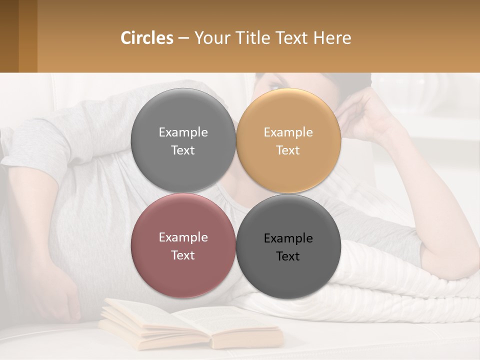 A Woman Laying On A Couch With A White Blanket PowerPoint Template