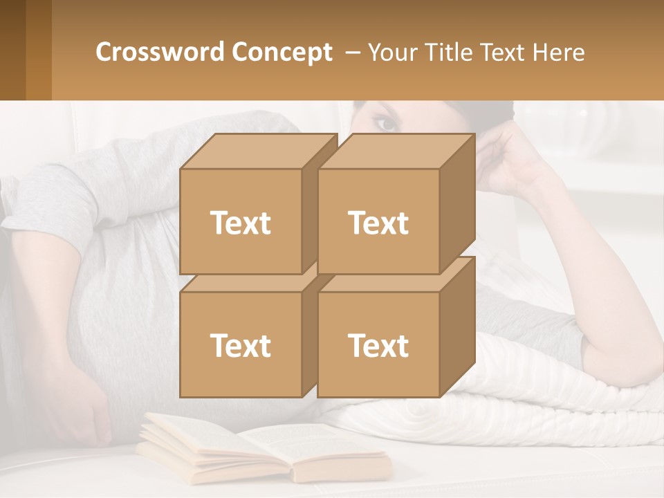 A Woman Laying On A Couch With A White Blanket PowerPoint Template