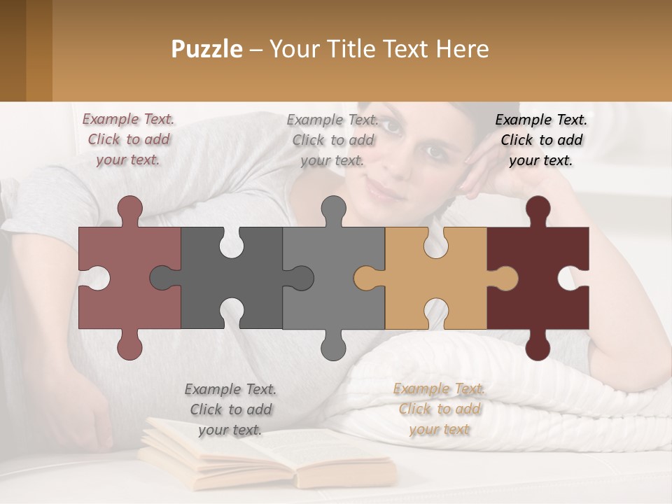 A Woman Laying On A Couch With A White Blanket PowerPoint Template