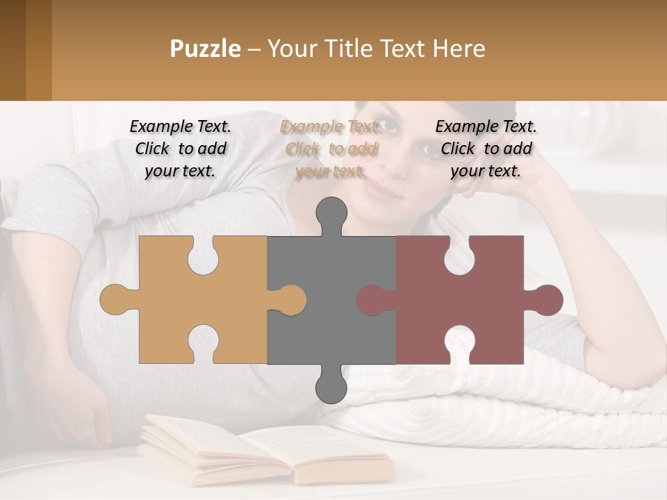 A Woman Laying On A Couch With A White Blanket PowerPoint Template