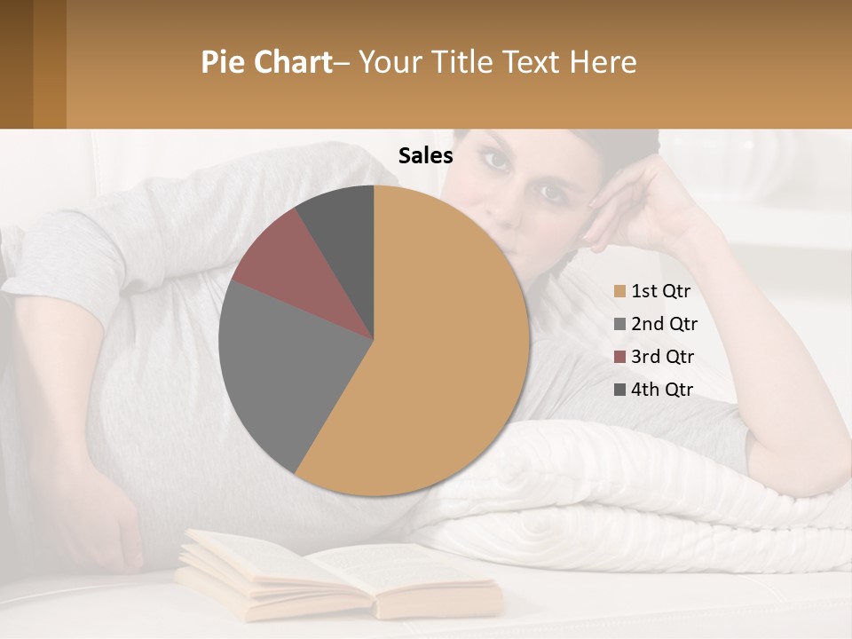 A Woman Laying On A Couch With A White Blanket PowerPoint Template