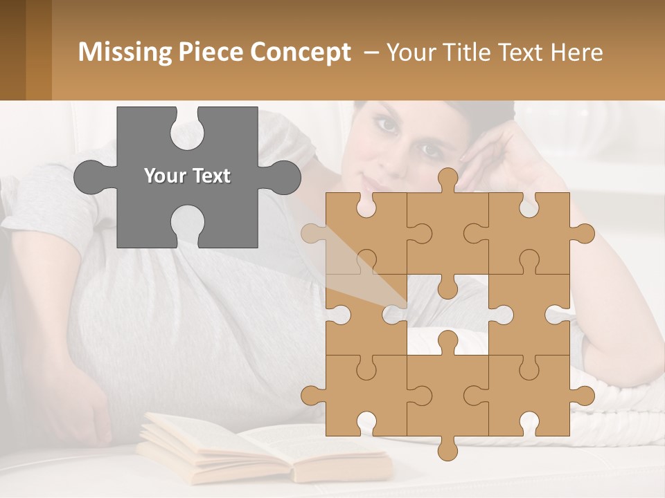 A Woman Laying On A Couch With A White Blanket PowerPoint Template