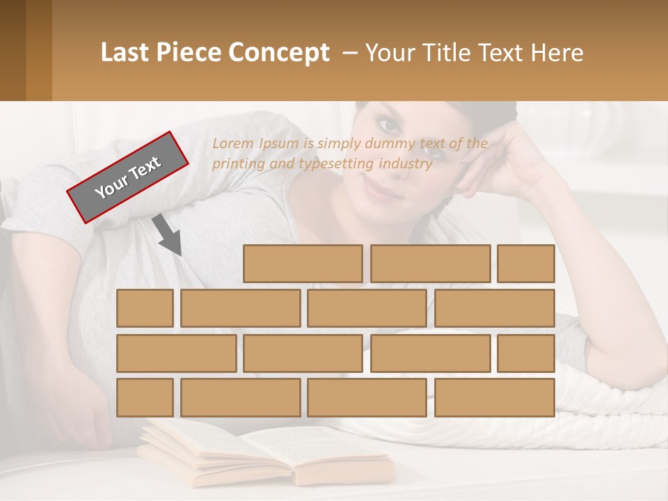 A Woman Laying On A Couch With A White Blanket PowerPoint Template