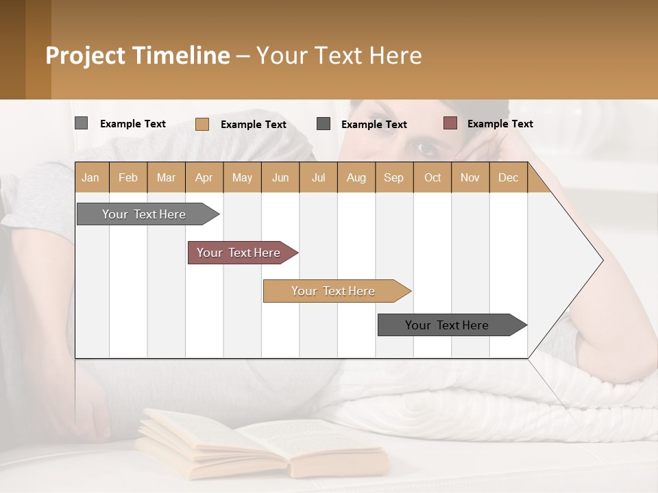 A Woman Laying On A Couch With A White Blanket PowerPoint Template