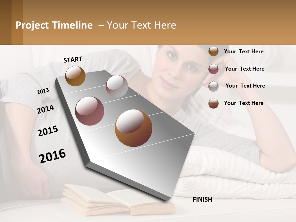 A Woman Laying On A Couch With A White Blanket PowerPoint Template