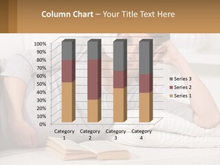 A Woman Laying On A Couch With A White Blanket PowerPoint Template