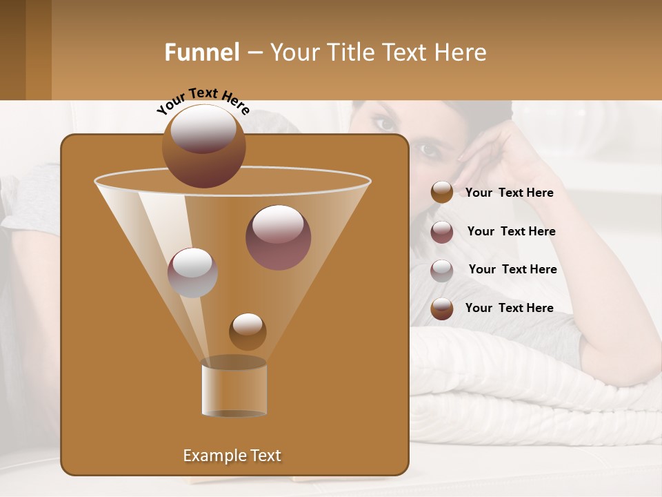 A Woman Laying On A Couch With A White Blanket PowerPoint Template