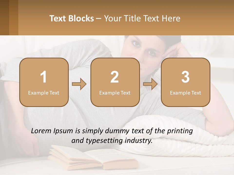 A Woman Laying On A Couch With A White Blanket PowerPoint Template